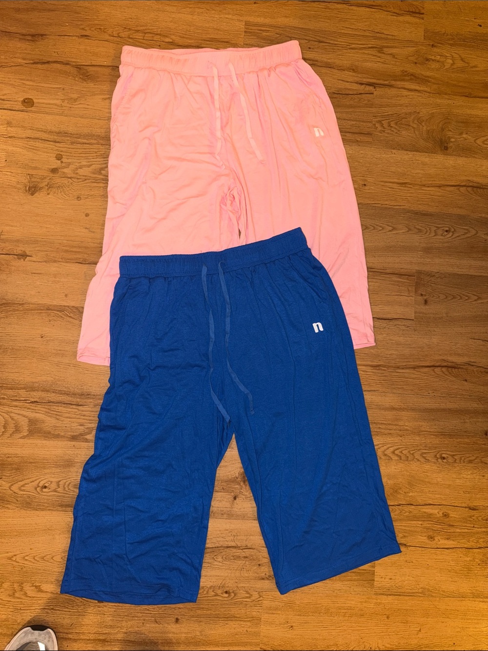 NEER WOMEN’s Cotton-Blend Pajama Shorts Set - Pink & Blue bundle size XL